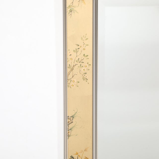 Labarge Mid-Century Gilt Eglomise Chinoiserie Narrative Border Mirror Signed J Beukema For Sale - Image 4 of 14