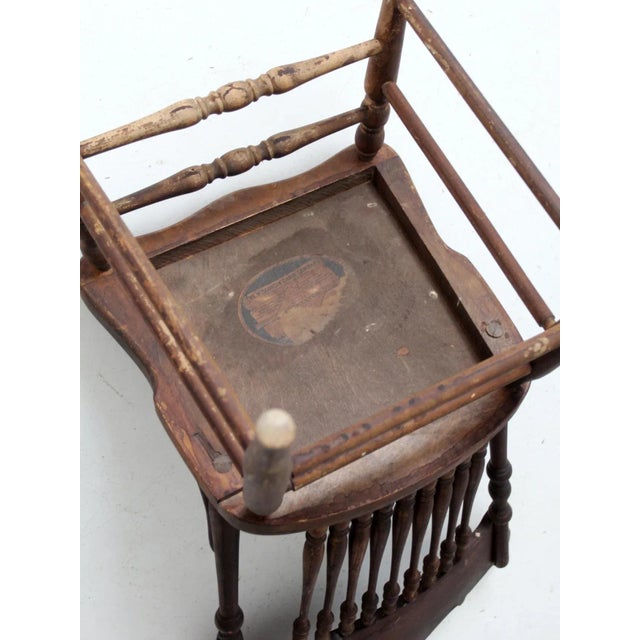 Antique Press Back Side Chair For Sale - Image 12 of 13