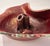 Signed Raku Ceramic Flower Arrangement Bowl With Frog-Style Center For Sale - Image 4 of 11