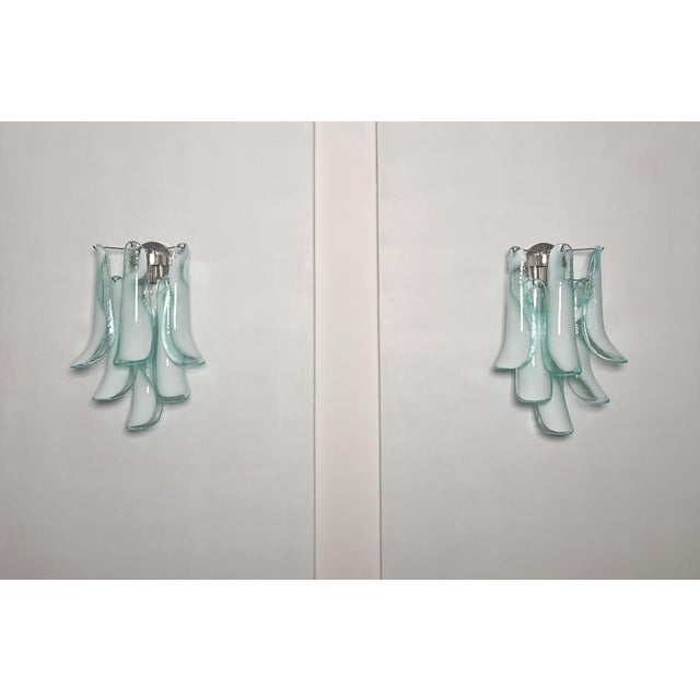 Vintage Italian Murano Wall Lights in the style of Mazzega, 1990, Set of 2 For Sale - Image 6 of 18
