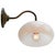 Mid-Century Modern French White Clichy Glass and Brass Wall Lamp For Sale - Image 3 of 6