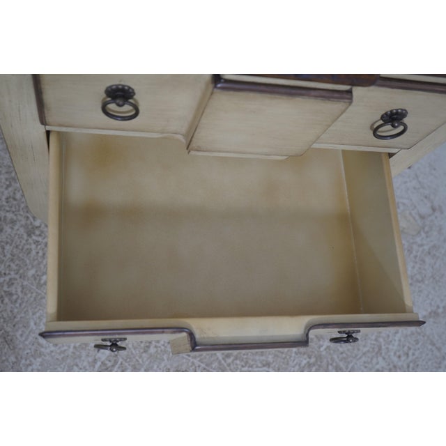 1990s Italian Continental Style 2 Drawer Painted Commode Chest For Sale - Image 4 of 17