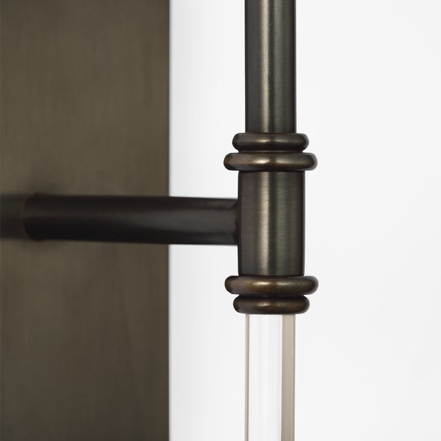 Suzanne Kasler for Visual Comfort Signature Camille 16" Sconce in Bronze with Linen Shade For Sale - Image 14 of 15