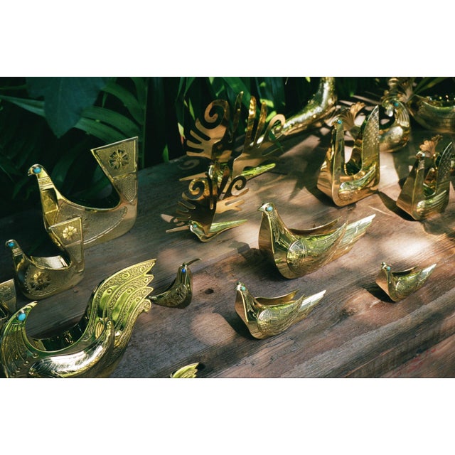 1970s Brass Flamingo Sculptures by Joaquin Tinta Set of 3 Chairish