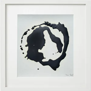 18' X 18' Framed Original Black and White Painting by Diane Grant