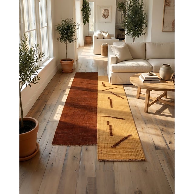 Textile 2020s Modern Hand Woven Rug 5' X 8' Orange For Sale - Image 7 of 15