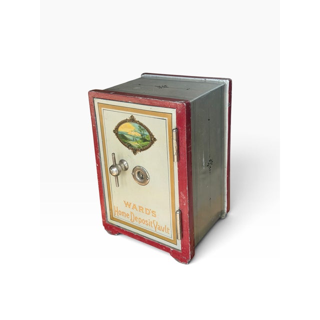 Antique Ward's Home Deposit Vault Personal Safe With Key For Sale - Image 4 of 6