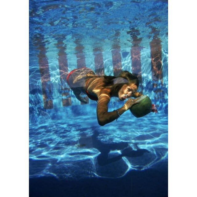 Underwater Drink Slim Aarons C Print For Sale