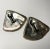 Metal 1980s Yaacov Heller Sterling Silver & Gold Vermeil Brutalist Clip on Earrings - Set of 2 For Sale - Image 7 of 7