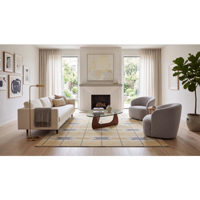 Rooted in timeless Scandinavian design traditions, this modern Swedish-inspired flat-weave wool rug brings sophisticated...