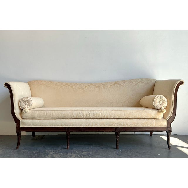 Vintage Federal Carved Mahogany Sofa For Sale - Image 9 of 12