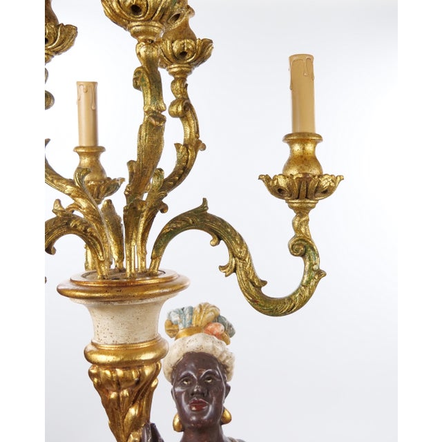 Italian Figural Standing Candelabra Floor Lamp, Early 20th Century For Sale - Image 12 of 18