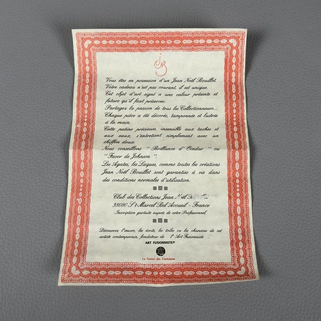 Artistic Glass Vase by Jean Noël Bouillet, 1980s For Sale - Image 12 of 15