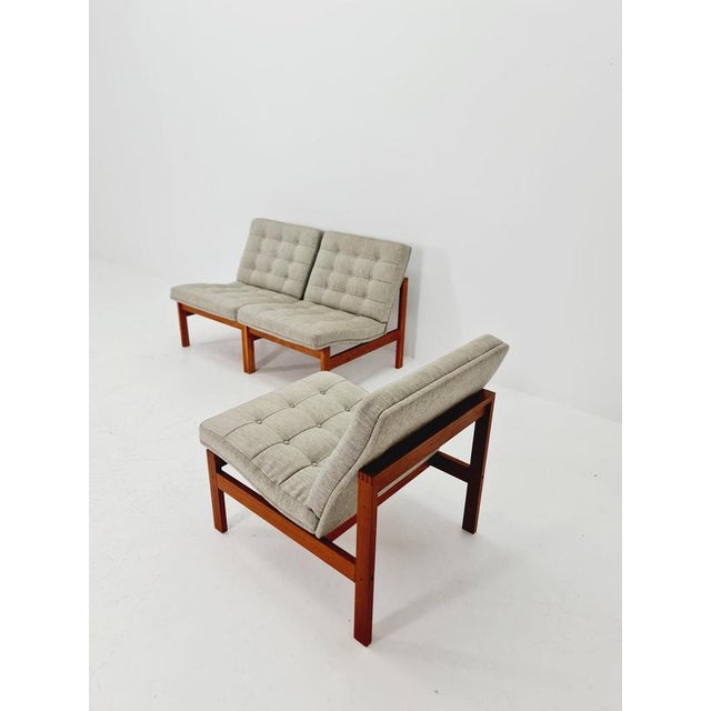 Mid-Century Danish Teak Lounge Chairs by Ole Gjerlov Knudsen and Torben Lind for France and Son, 1960s For Sale - Image 5 of 18