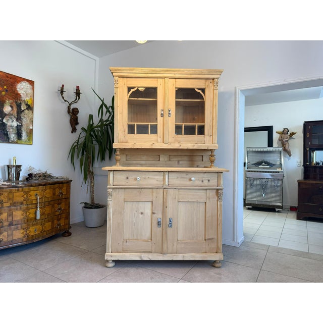Gründerzeit Kitchen Farmhouse Sideboard in Softwood For Sale - Image 4 of 11
