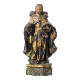 Religious Artist, Saint Rita, 18th Century, Wood Sculpture For Sale