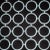 Free Spirit Designer Vicki Payne Aqua & Black Circles Geometric Rings Fabric- 8.8 Yards For Sale