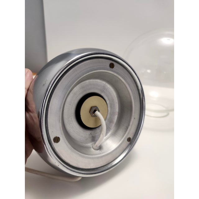 Vieste Table Lamps in Glass and Metal attributed to G.P.A Monti for Candle, 1970s, Set of 2 For Sale - Image 10 of 12