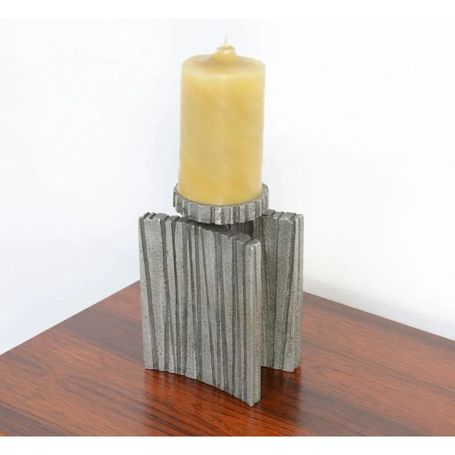 Brutalist Aluminium Candleholder by Willy Ceysens, 1960s For Sale - Image 11 of 12