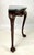 Vintage Chippendale Style Carved Mahogany Green Marble Top Demilune Console Table For Sale - Image 4 of 13