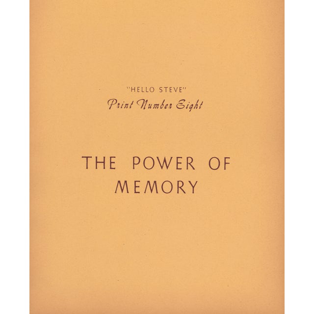 Native American 1947 Silkscreen "The Power of Memory" by Steve Wheeler For Sale - Image 3 of 5