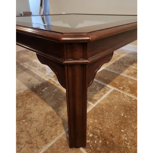 1990s Drexel Heritage Chippendale 'Carleton Cherry' Coffee Table - (4 Piece Set Available) 1990 For Sale - Image 5 of 7