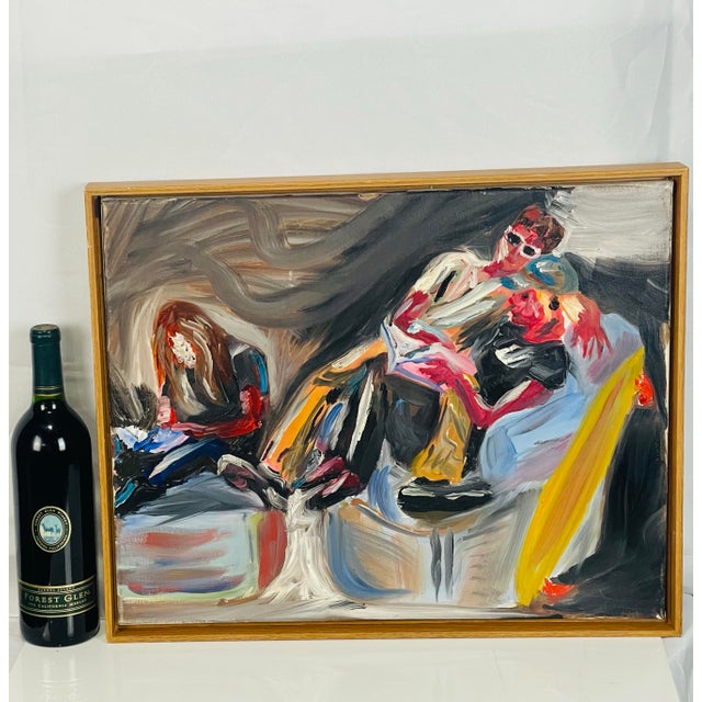 Figurative Original Expressionist Figurative Painting on Canvas For Sale - Image 3 of 10