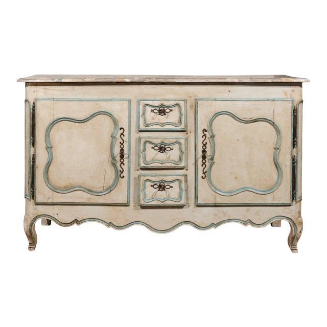 18th Century French Painted Buffet For Sale