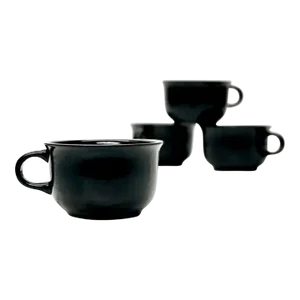Timeless Classic Matte Black Coffee Mugs by Dansk - Set of 4