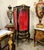 French Louis XV Style Black Display Curio Cabinet With Red Velvet Interior & Gold Leaf Details For Sale - Image 3 of 4
