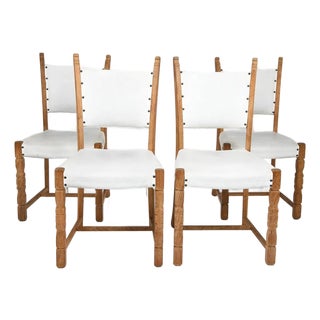 Mid 20th Century 4 Danish Modern Dining Chairs Set For Sale
