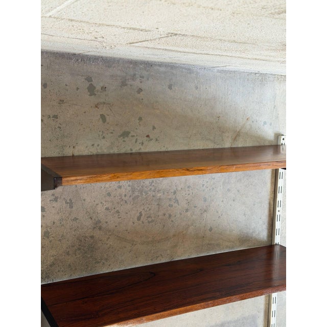 Danish Rosewood Wall Unit Scandinavian Shelving System in Style of Kai Kristiansen Mid Century For Sale In Los Angeles - Image 6 of 10