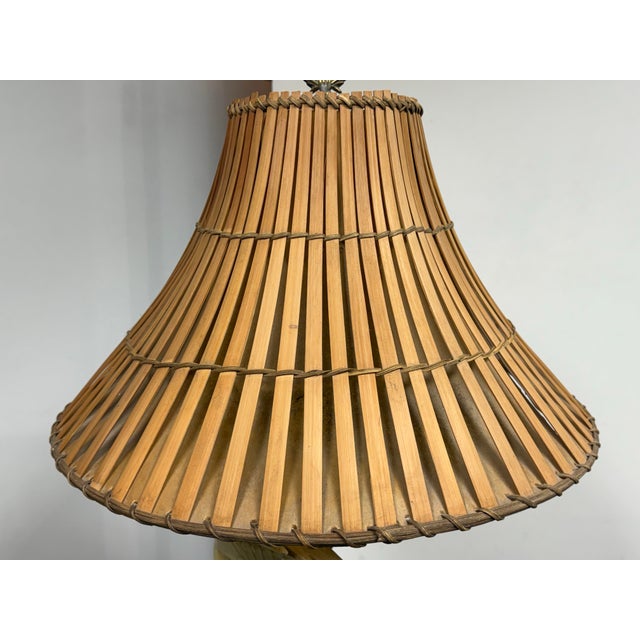 Ceramic Vintage Ceramic Cockatoo Table Lamp For Sale - Image 7 of 12