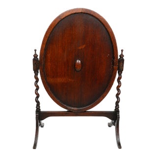 Early 20th Century English Georgian Revival Wooden Fireplace Screen For Sale