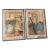 Pair of 1892 Ogata Gekkō Japanese Meiji Woodblock Prints, Tale of Genji, Framed For Sale