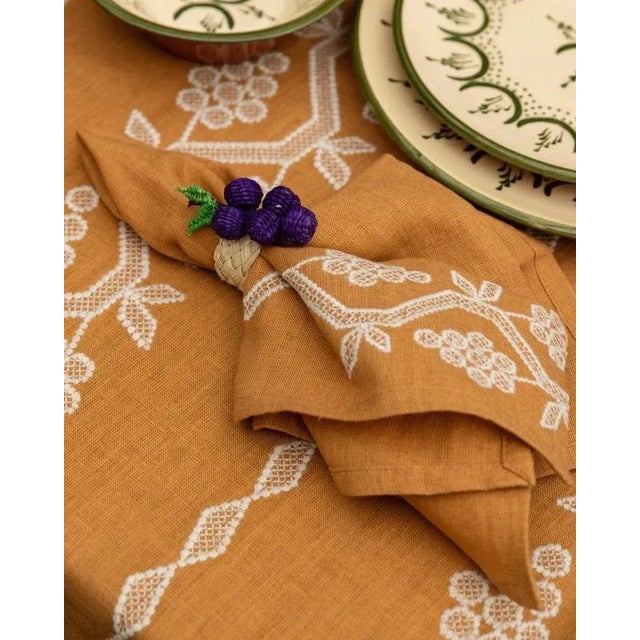 A set of four stunning hand-embroidered linen napkins, our Napa collection is the most elegant way to create an eye-...
