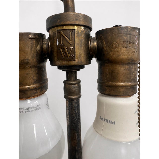 Niermann Weeks Pair of Niermann Weeks Montaigne Floor Lamps in Distressed Gold Leaf For Sale - Image 4 of 6