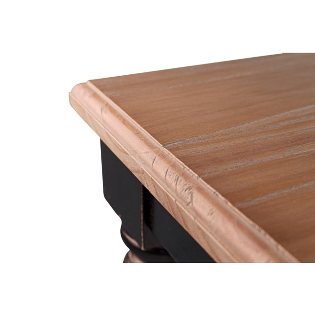 French Provincial Style Dining Room Table with Black Ebonized legs For Sale - Image 4 of 5