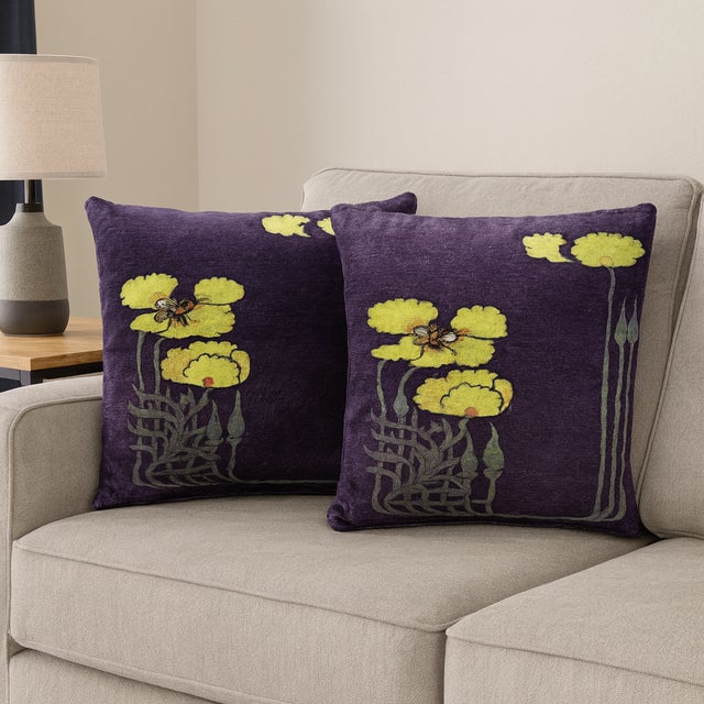 Arts & Crafts Exquisite Luxury Arts & Crafts Sofa Cushions – 1920s Design For Sale - Image 3 of 3