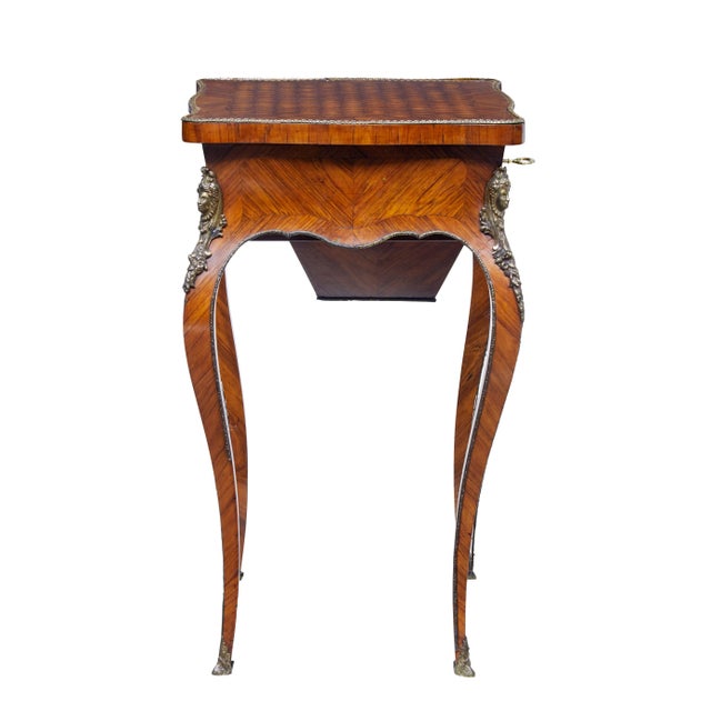 Brown Antique French Sewing Worktable, 1870 For Sale - Image 8 of 9