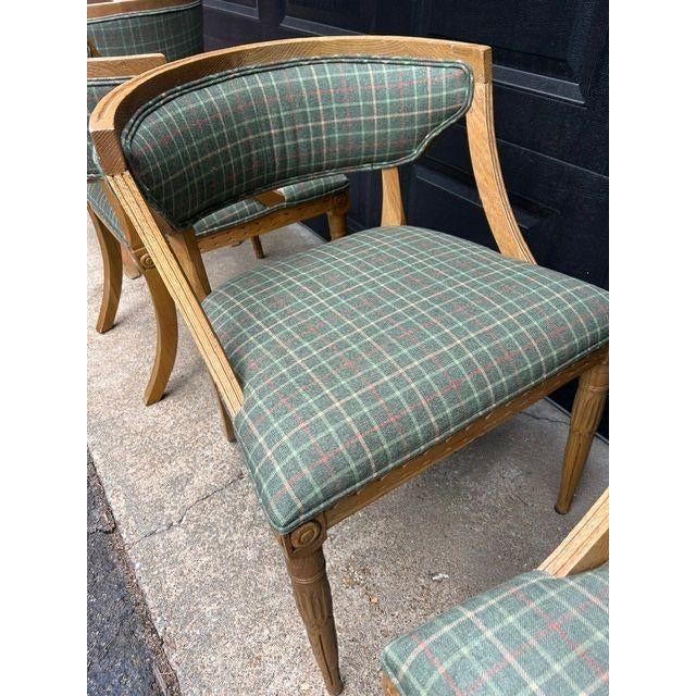 2020s Set of 4 Custom Restoration Hardware Swedish Demi-Lune Chairs For Sale - Image 5 of 14