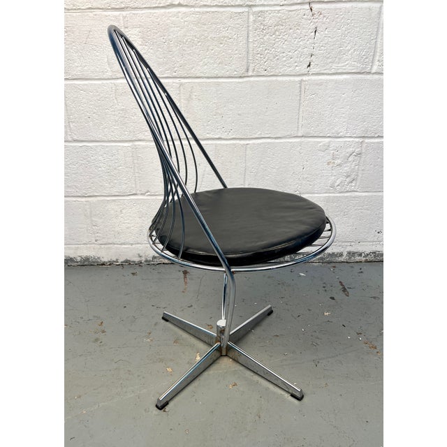 Mid-Century Modern Swedish Swivel Egg Chair in Chrome by Arne Dahlén For Sale - Image 4 of 9
