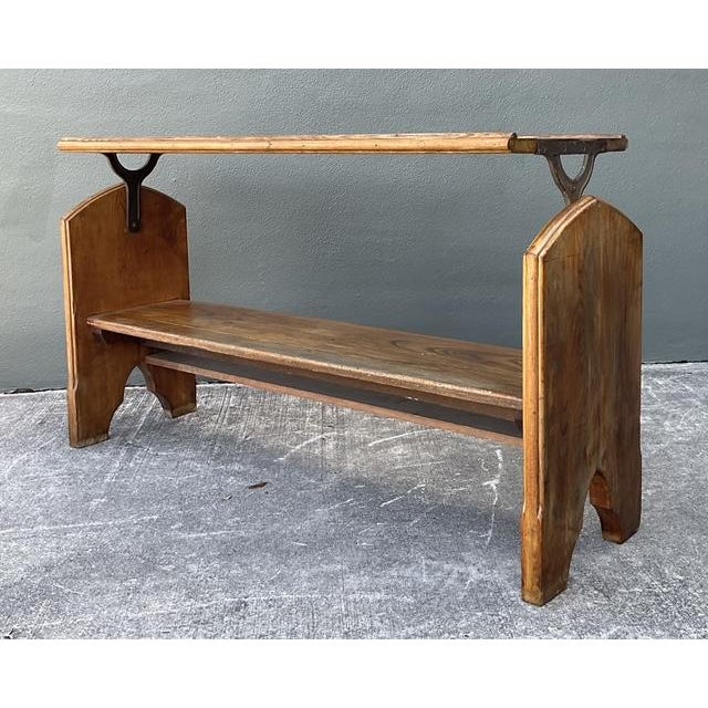 Vintage Adjustable Train Station Bench For Sale - Image 10 of 12