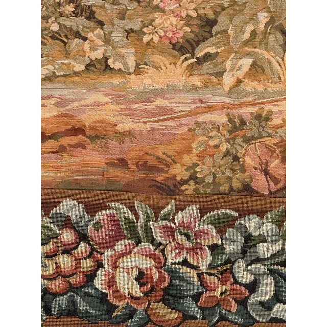 Vintage Aubusson Style Jacquard Tapestry, 1980s For Sale - Image 11 of 18