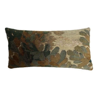 17th Century Brussels Tapestry Pillow Botanical Design For Sale