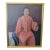 Vintage Impressionist Style Woman in a Kimono Portrait Painting, Framed For Sale