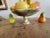 Glass 1960s Italian Alabaster Bowl With Glass Fruit- 15 Pieces For Sale - Image 7 of 9