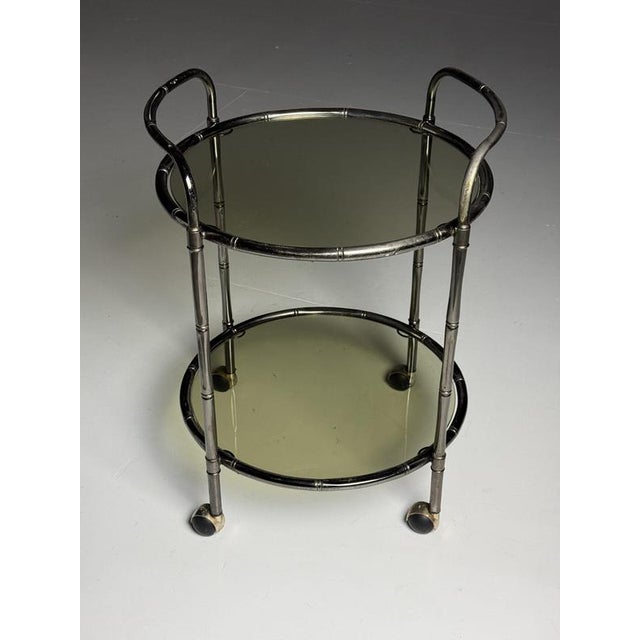 Faux Bamboo Serving Trolley, 1980s For Sale - Image 9 of 17