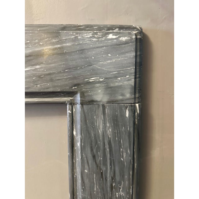 Antique Bardiglio Marble Georgian Style Fireplace, 1850 For Sale - Image 9 of 12