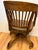 1930s Early 20th Century Vintage Solid Oak Rolling and Swivel/Tilt Bankers Desk Chair For Sale - Image 5 of 6